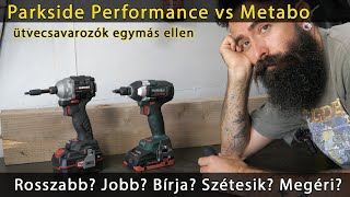 Parkside Performance vs Metabo ütvecsavarozó teszt összehasonlítás vélemény [upl. by Amocat]