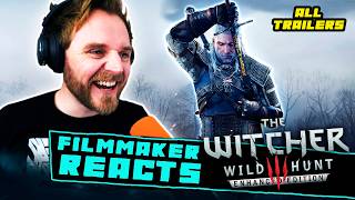 FILMMAKER REACTS THE WITCHER 3  ALL CINEMATIC TRAILERS  KILLING MONSTERS  A NIGHT TO REMEMBER [upl. by Brose]