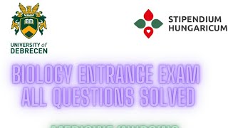 Biology entrance exam for Stipendium hungaricum scholarship programBiologymedicinedentistry exam [upl. by Ahtnahc]