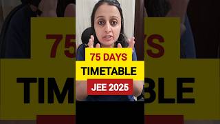 75 Days Timetable jee2025 Daily Target 🎯 [upl. by Yatnoj]