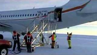 Skytraders Airbus 319 Wilkes runway Casey base Antarctic [upl. by Normak]