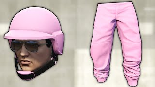 PINK BULLET PROOF HELMET AND JOGGERS GLITCH GTA 5 ONLINE NO DELETING OUTFITS [upl. by Aicetal]