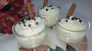 Dessert en 5 minutes avec 4 ingrédients Sans œufs et Sans gélatine  Ne ratez pas cette recette [upl. by Nivlak]