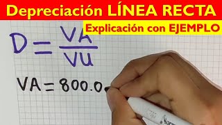 Como calcular la DEPRECIACION en LINEA RECTA [upl. by Eugenie]