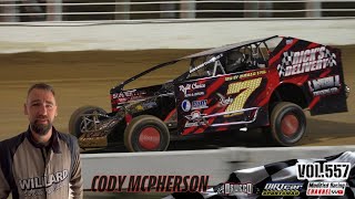 Dirt Car Sportsman GM75 at Oswego Onboard with Cody Mcpherson SDW52 lucky7 [upl. by Airoled79]