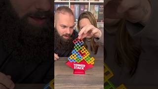 How Good Is Your Balance Come Play Tower Stack With Us boardgames couple fun [upl. by Baer988]