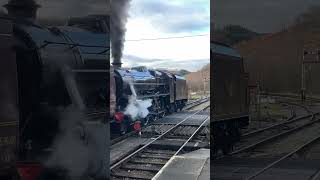 44806 at levisham with whistle train steamengine steamloco steamlocomotive railway steam m [upl. by Ayor]