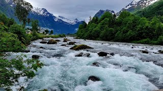 Olden Briksdal Glacier Troll Cars Kyrkje Laukifossen Waterfall P amp O Iona Cruise Ship Stop Norway [upl. by Reitman]