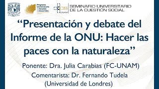 Presentación y debate del Informe de la ONU Hacer las pases con la naturaleza [upl. by Cleo722]