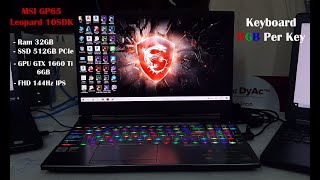 Upgrade and Review Laptop MSI GP65 Leopard 10SDK 10TH GEN Year 2020 The Spacial Laptop is everything [upl. by Gianni]