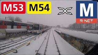 🚇 GVB Rnet Amsterdam Metrolijn 53 en 54 Cabinerit Gein  Centraal Station  Gaasperplas in sneeuw [upl. by Eamanna]