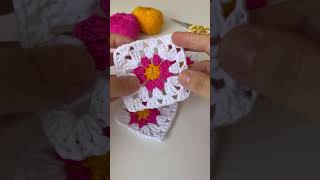 How to crochet a flower granny square for beginners 🌸  Step by Step easy crochet tutorial [upl. by Aaberg]