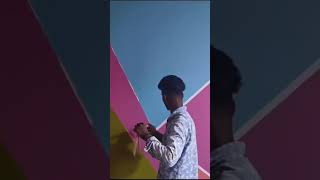 Wall designs aibro tape painting [upl. by Ettezil778]