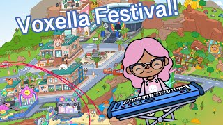 EXPLORING VOXELLA FESTIVAL 2024 FREE  🎨💗with voice🎤 TocaBoca Life [upl. by Geoff633]