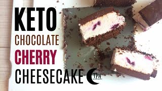 Keto Chocolate Cherry Cheesecake  LowCarb NoBake Cheesecake Recipe  SugarFree Cheesecake [upl. by Osrit]