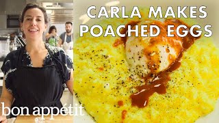 Carla Makes Poached Eggs  From the Test Kitchen  Bon Appetit [upl. by Bundy166]