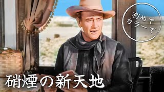 硝煙の新天地  ジョン・ウェイン  カラー化  西部劇 [upl. by Simone]