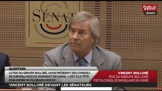 Audition en direct de Vincent Bolloré  Les matins du Sénat 22062016 [upl. by Nager]