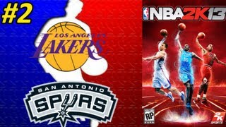 NBA 2K13 2  San Antonio Spurs  Los Angeles Lakers  Montes Daimiel y Slobulus En español [upl. by Imotih]