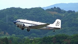 ブライトリング ダグラス DC3 福島空港離陸 [upl. by Flynn]