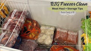 Time to clean out the BIG FREEZER  Meat Haul  Storage Tips  MuM of 16 KiDS [upl. by Anrapa]