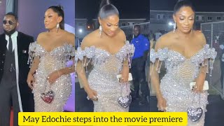 May Edochie steps into the Movie premiere looking stunning in her embellished outfit [upl. by Sathrum]