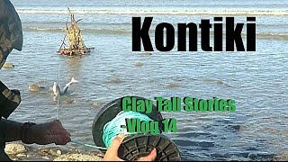 Build a Kontiki fishing raft for Free  Vlog 14 [upl. by Randi571]