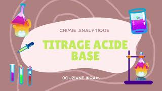 Chimie analytique  titrage acide base [upl. by Modesty]