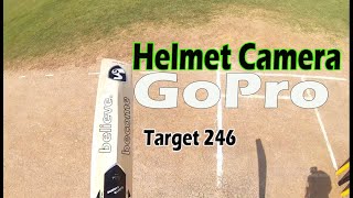 Batsman Helmet Camera POV  Target 246 TUG Click VS Northern District Academy [upl. by Yuzik]