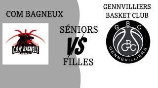 COM BAGNEUX vs GENNEVILLIERS  sénior F [upl. by Miquela]