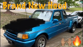 1994 Ford Ranger Splash Gets Cervini Cowl Hood [upl. by Morentz]