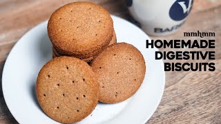 Homemade Digestive Biscuits  Added a minor twist to biggerbolderbaking Recipe [upl. by Kerat]