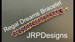 Regal Dreams Bracelet DIY Beading Tutorial [upl. by Armilda873]