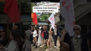 Turis Cina Kibarkan Bendera di Indonesia⁉️ reaksibule buleriview shorts viralvideo [upl. by Odinevneib229]