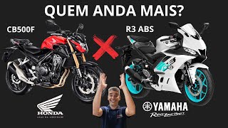 HONDA CB500F X YAMAHA R3 TESTE DE POTÊNCIA [upl. by Shandeigh]