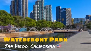 WATERFRONT PARK  4K WALKING TOUR 2022  SAN DIEGO CALIFORNIA USA [upl. by Nilauqcaj516]