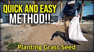 QUICK And EASY Method To Plant Grass Seed  Seeding A New Lawn In Spring [upl. by Itsrejk]