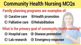 Community health nursing mcq  Mhsrb staff nurse officer mcq 2024 [upl. by Lemcke]