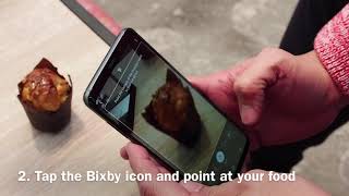 Samsung Galaxy S9 Bixby Vision Food Handson [upl. by Eednil]