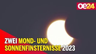 Zwei Mond und Sonnenfinsternisse im Astronomiejahr 2023 [upl. by Piggy]