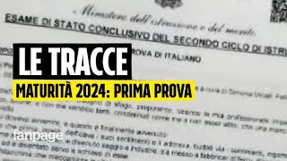 Maturità 2024 tutte le tracce della prima prova [upl. by Yramesor]