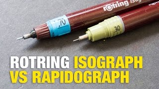 Rotring Rapidograph vs Isograph [upl. by Ainsworth58]