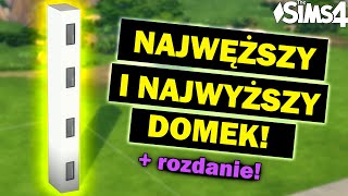 ZBUDOWAŁAM NAJWĘŻSZY I NAJWYŻSZY DOMEK W THE SIMS 4 [upl. by Toiboid14]