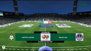 Santos Laguna vs Mazatlan ● PlayIn Liga Mx 2023 ● Gameplay Pes 2021 [upl. by Mauri]