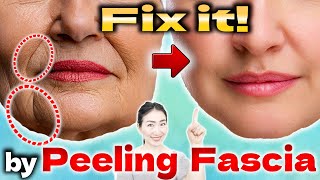 3 Min GameChanger Peeling Fascia Removes Nasolabial Folds amp Jowls  Facial Lymph Drainage [upl. by Sheffy]