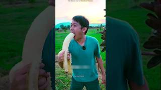 Bananas size brings smile on girl face  shortvideo [upl. by Savil]