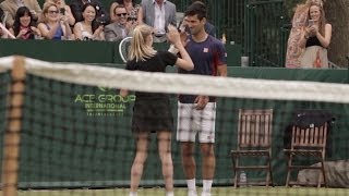 Djokovic Makes a Great Ball Girl [upl. by Alinna]