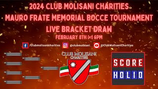 2024 Club Molisani Charities Mauro Frate Memorial Bocce Tournament LIVE Bracket Draw [upl. by Alyar]