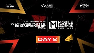 MLBB  GROUP STAGE  IESF ASIA REGIONAL QUALIFIERS 2024  DAY 2 [upl. by Aidnama967]