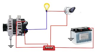 Valeo 12v 90A Alternator Wiring Diagram  How to Wiring Valeo Alternator  2 Pin Alternator Wiring [upl. by Nevear]